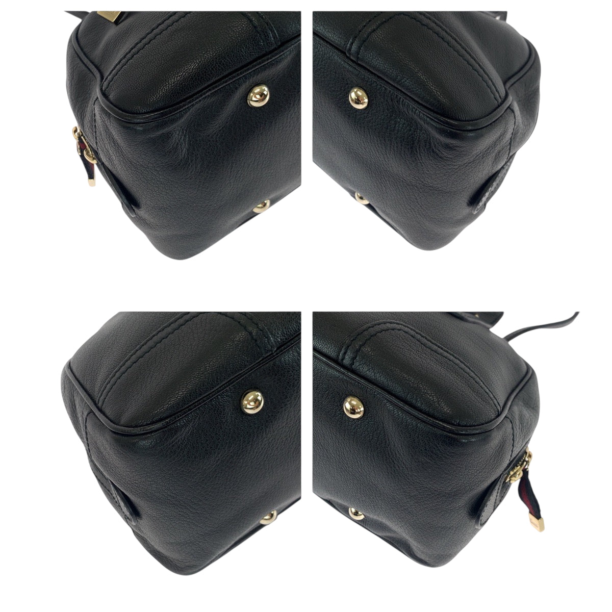 GUCCI Handbag 16120 leather Black GoldMetal Handbag Shoulder Bag Sherry Line Princess Women