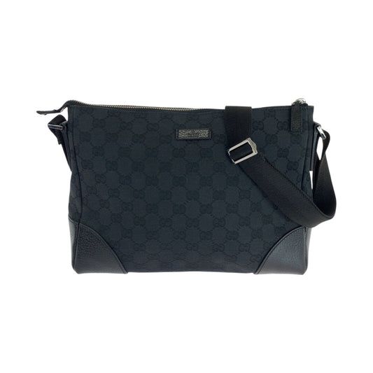 GUCCI Shoulder Bag 114273 GG canvas Black SilverMetal Shoulder Bag Crossbody Women