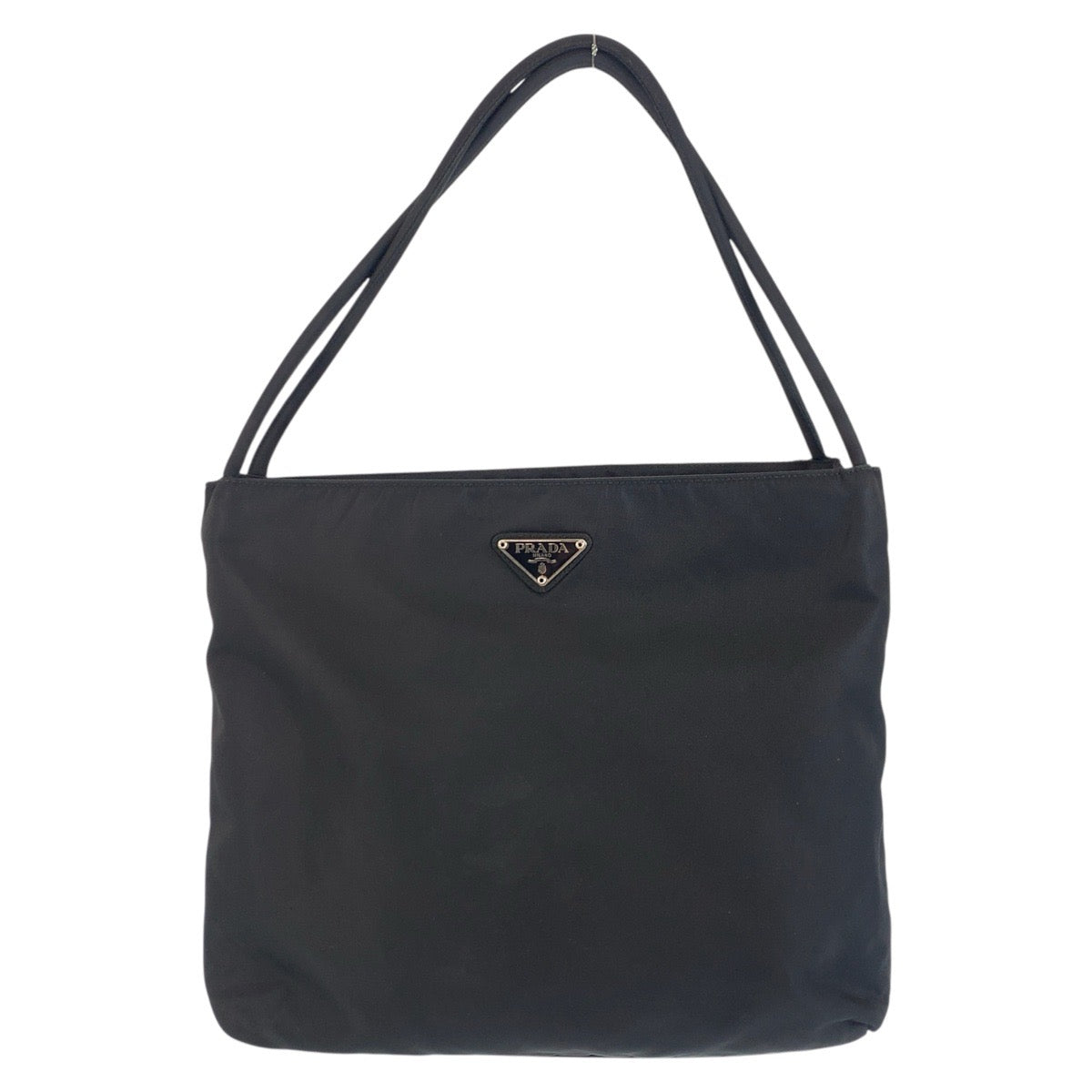 PRADA Tote Bag Nylon black Tote Bag Shoulder Bag Test Triangle With logo Women