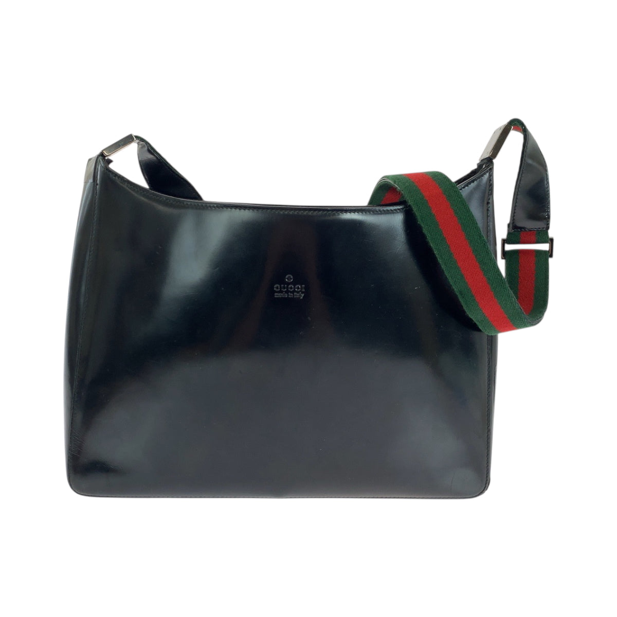 GUCCI Shoulder Bag 001 3246 Patent leather Black SilverMetal Shoulder Bag Shoulder Bag Sherry line Women