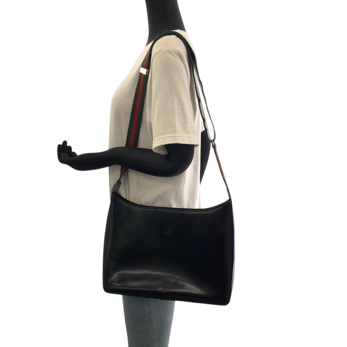 GUCCI Shoulder Bag 001 3246 Patent leather Black SilverMetal Shoulder Bag Shoulder Bag Sherry line Women