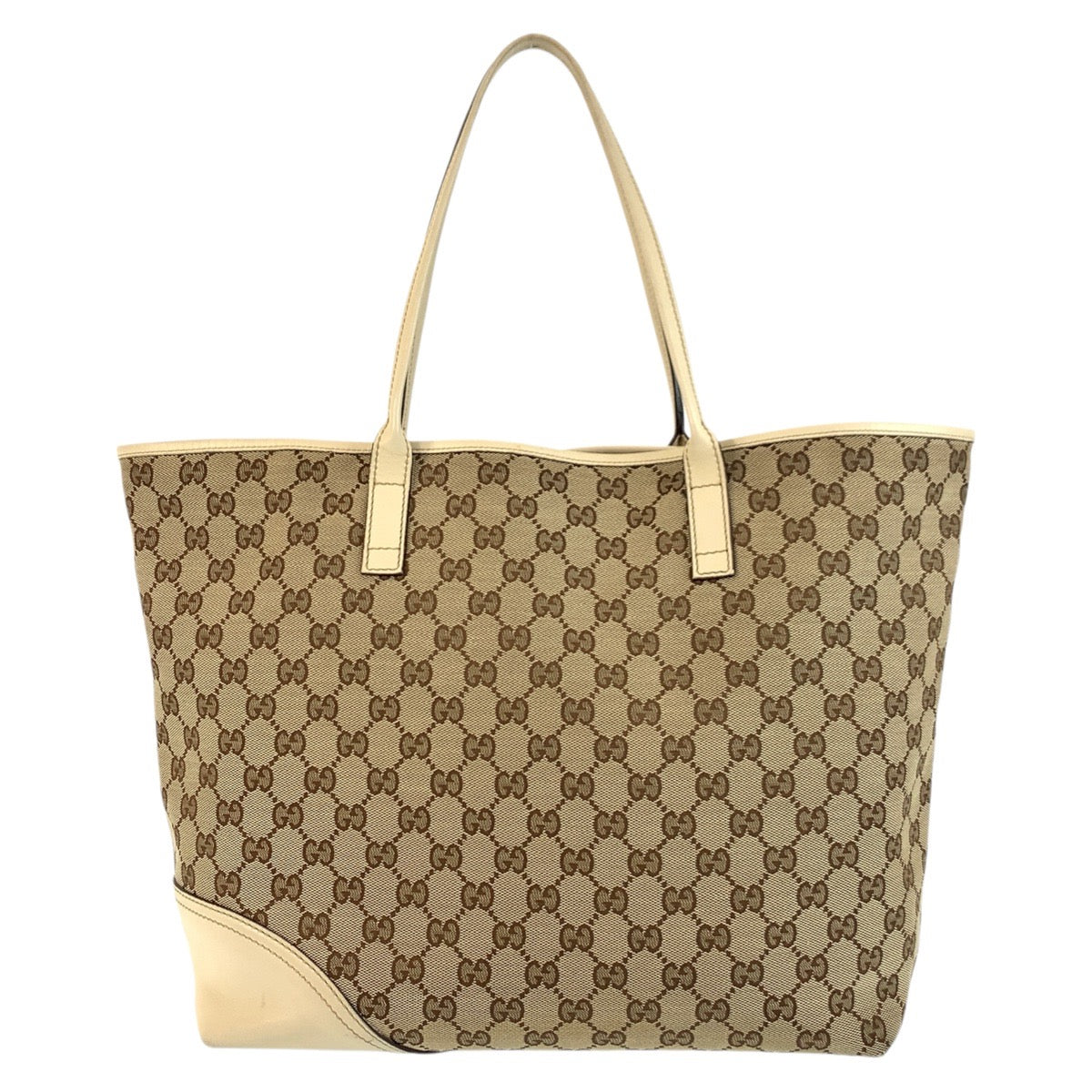 GUCCI Tote Bag 169945 GG canvas, leather beige Abby Newbritt Women
