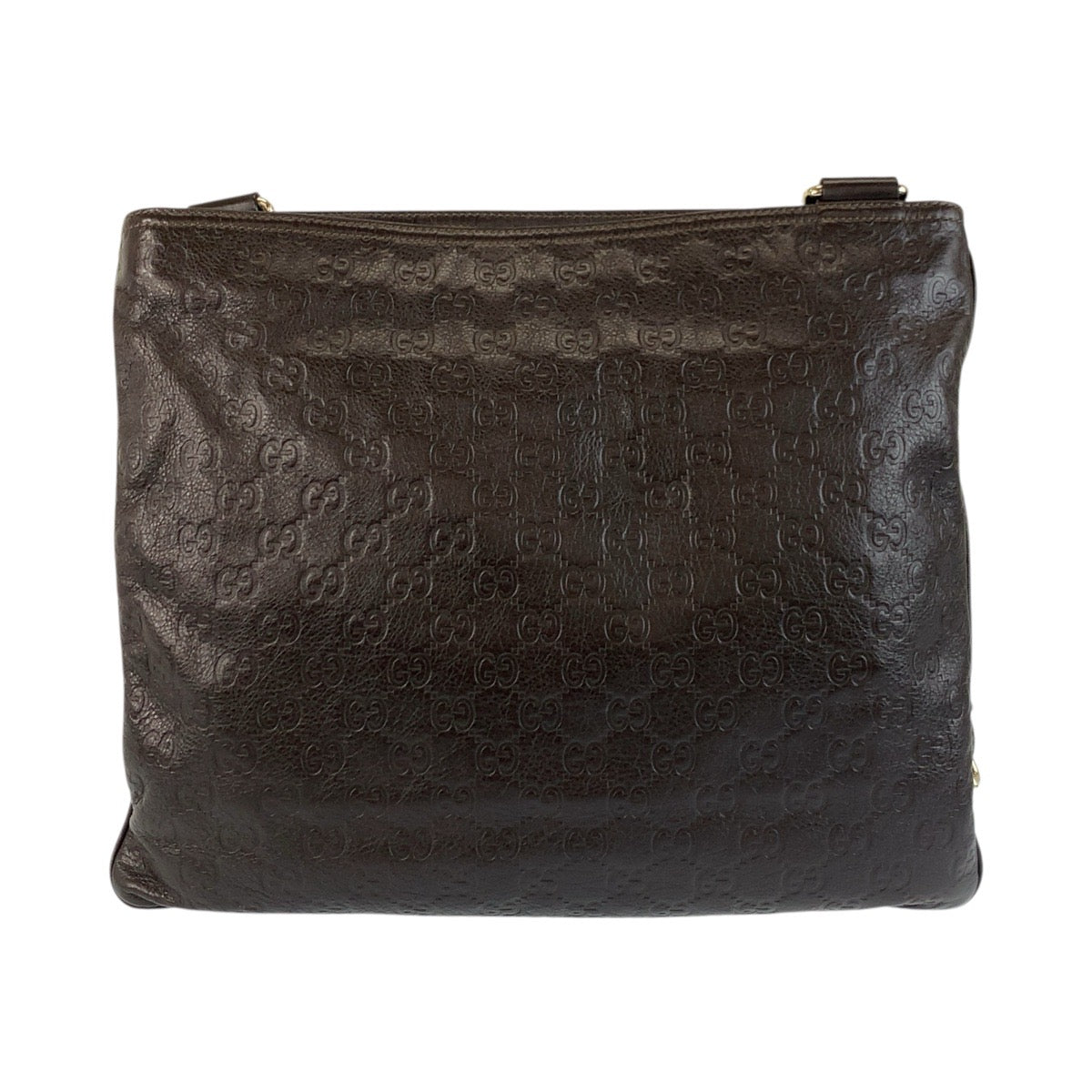 GUCCI Shoulder Bag 201446 leather Brown Silver Metal Guccisima