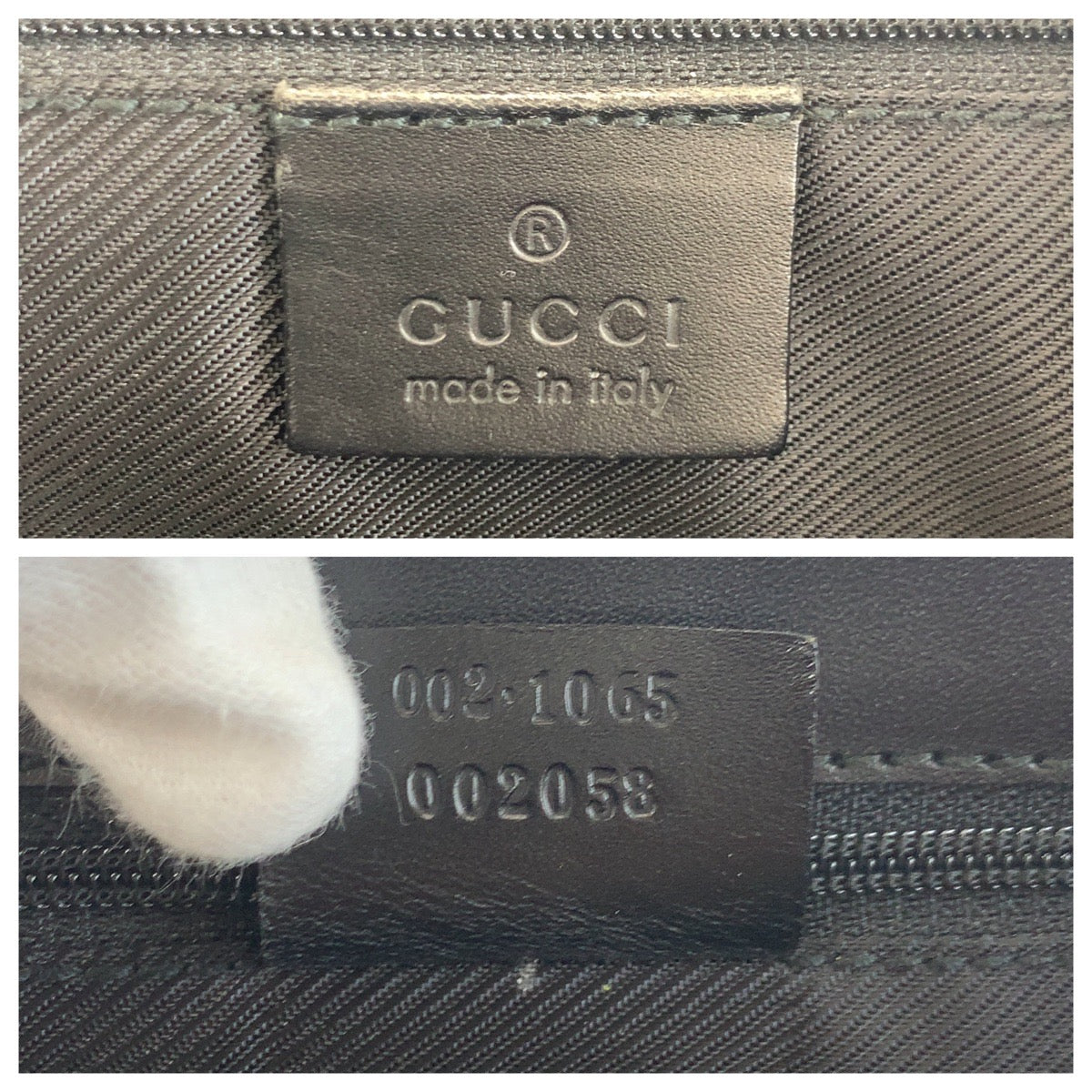 GUCCI Handbag 002 1065 GG canvas, leather black Handbag Tote Bag Jackie Women