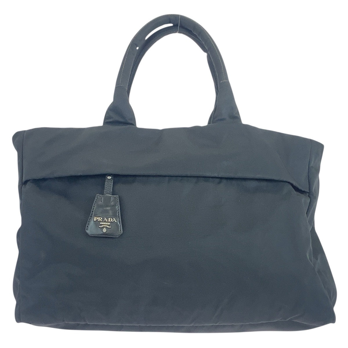 PRADA Tote Bag Nylon black Test Triangle With logo