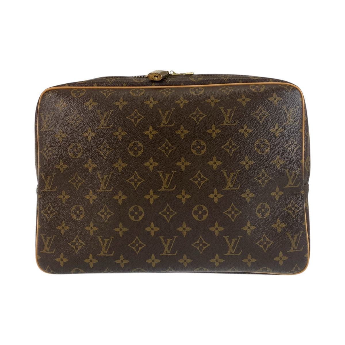 LOUIS VUITTON Shoulder Bag M45252 PVC Brown Gold Metal Monogram Reporter GM