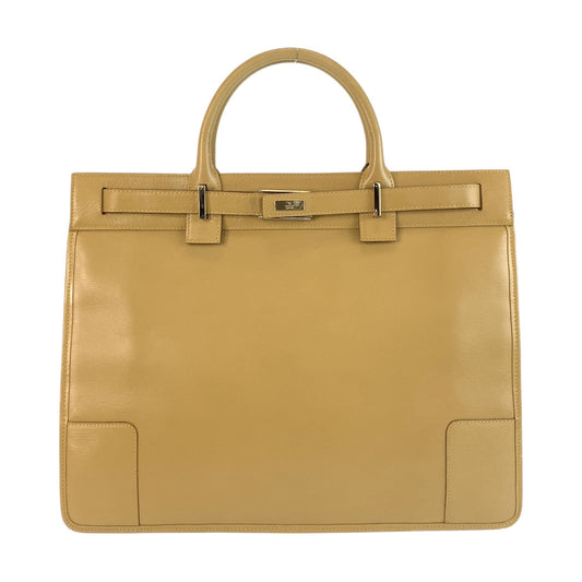 GUCCI Business bag 002 1090 leather Beige Gold Metal Business bag Tote Bag Women