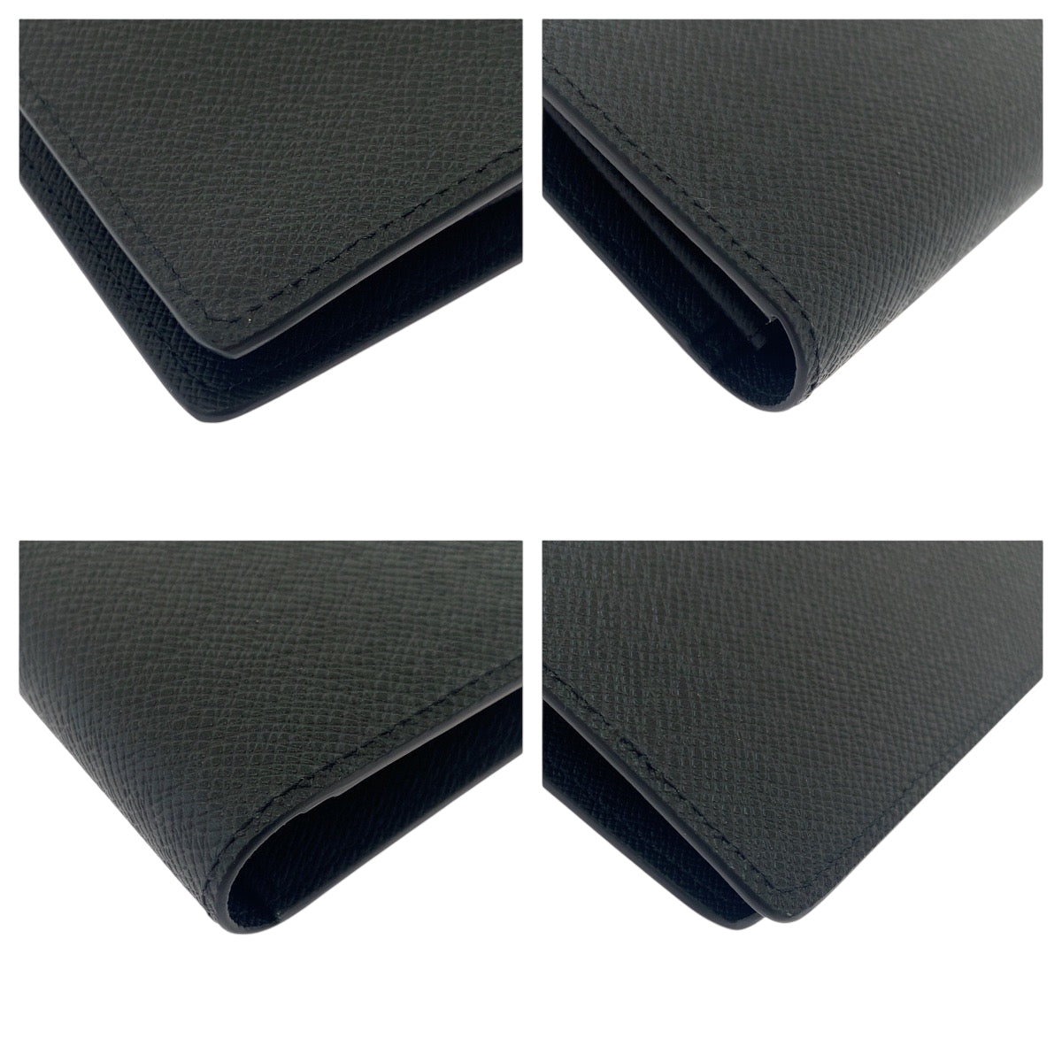 LOUIS VUITTON Long Wallet Purse M30178 Taiga Noir Black SilverMetal Long Wallet Purse Taiga Portefeuille Braza mens