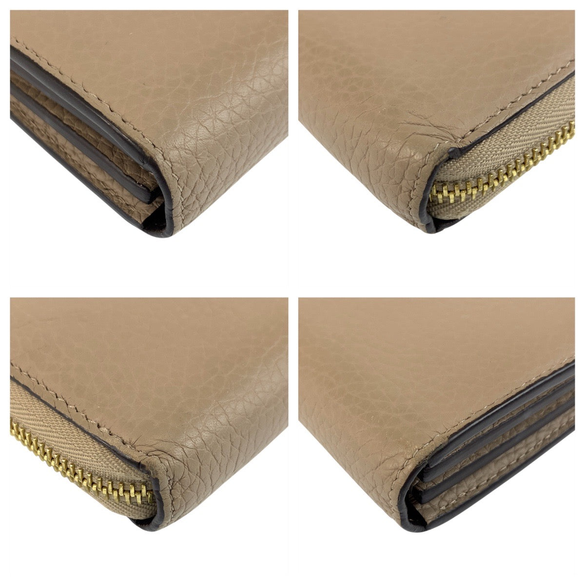 LOUIS VUITTON Long Wallet Purse M63104 leather Greige Gold Metal Long Wallet Purse Portefeuille comet Women