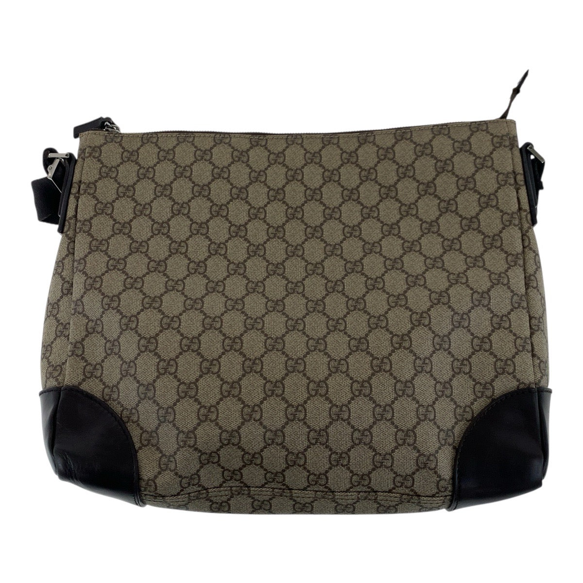 GUCCI Shoulder Bag 110054 GG Supreme Canvas Beige Brown SilverMetal