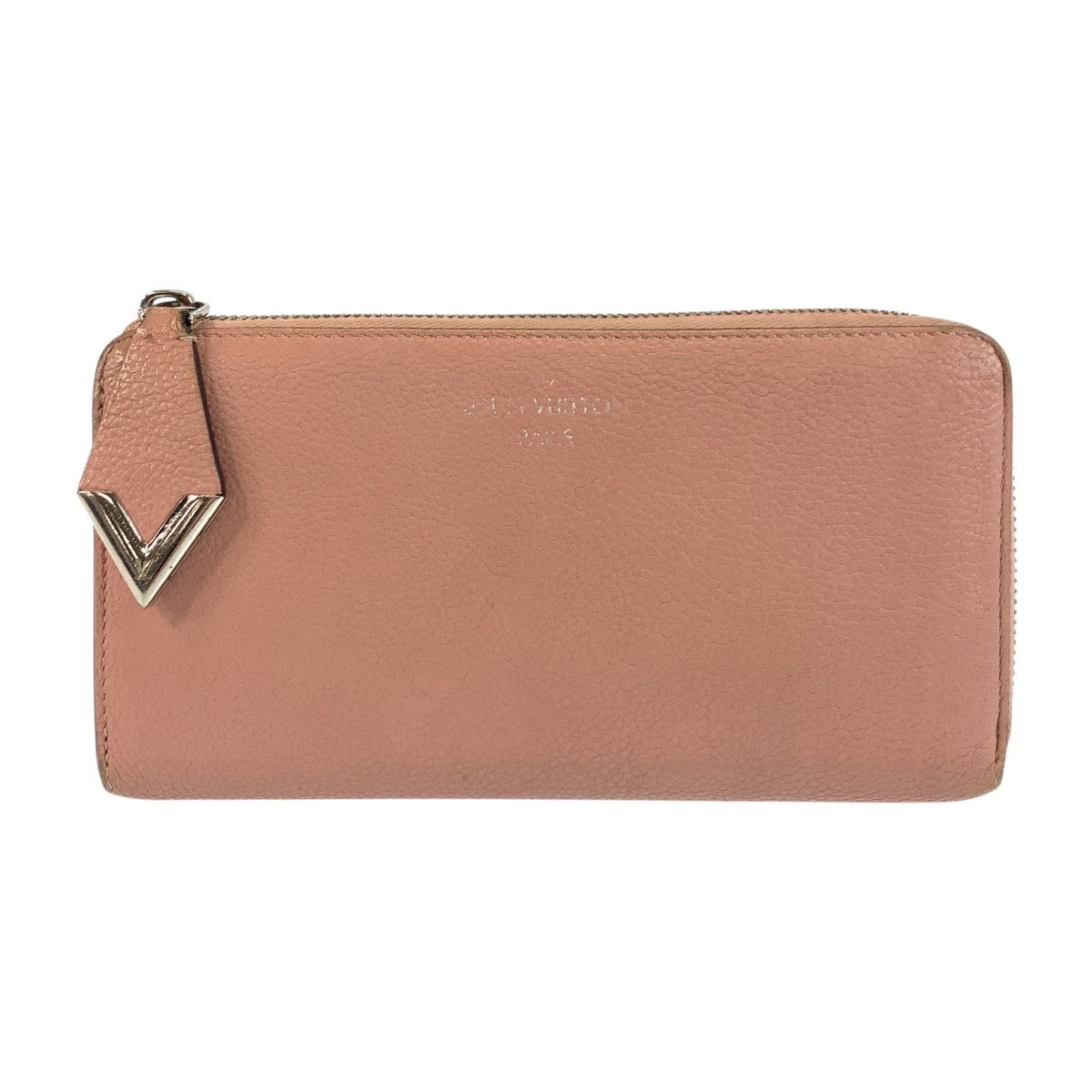 LOUIS VUITTON Long Wallet Purse M60148 leather Magnolia Pink Greige SilverMetal Long Wallet Purse Portefeuille comet Women