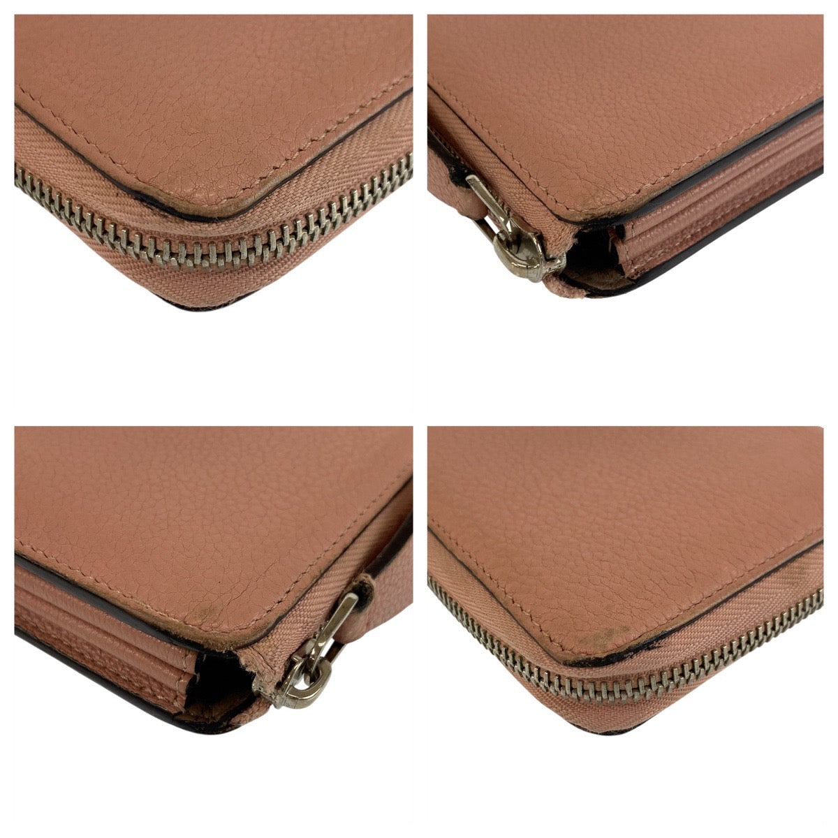 LOUIS VUITTON Long Wallet Purse M60148 leather Magnolia Pink Greige SilverMetal Long Wallet Purse Portefeuille comet Women