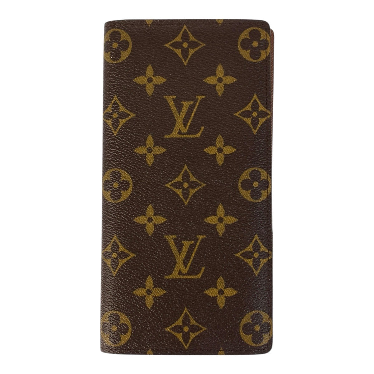 LOUIS VUITTON Long Wallet Purse M66540 PVC Brown Gold Metal Long Wallet Purse Monogram Portefeuille Braza mens