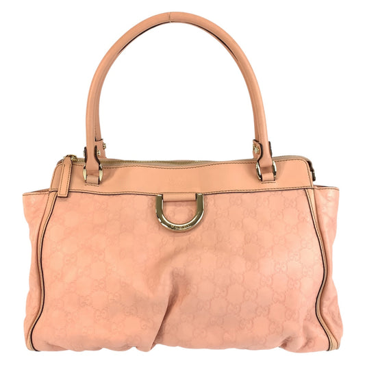 GUCCI Tote Bag 189831 leather Pink Gold Metal Tote Bag Shoulder Bag Abby Guccissima Women