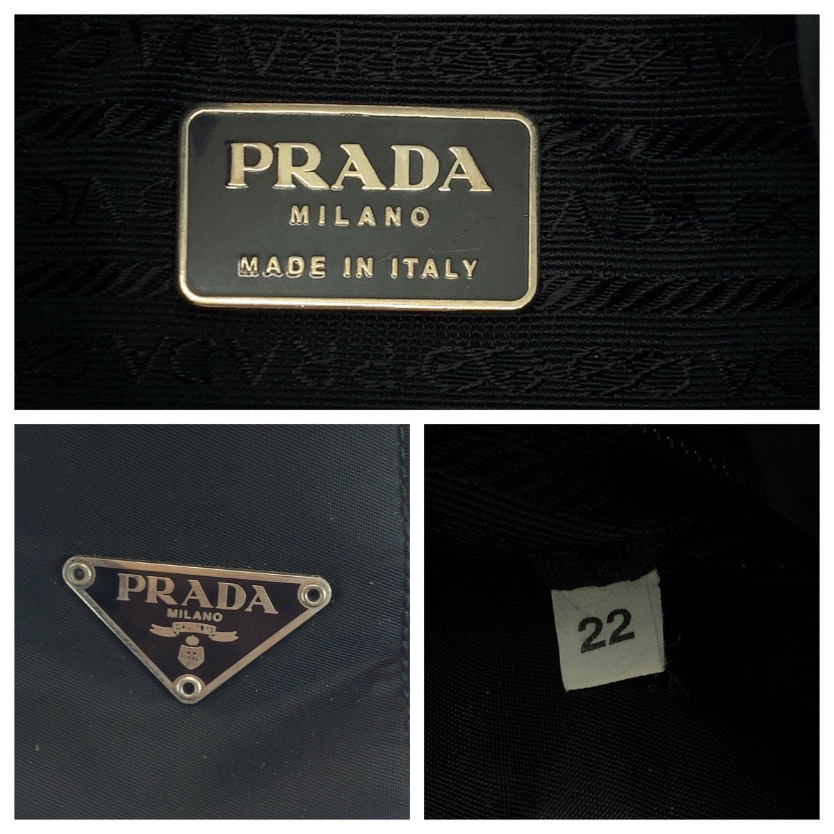 PRADA Shoulder Bag Nylon, Plastic Black Silver Metal Shoulder Bag Shoulder Bag Test Triangle With logo Women