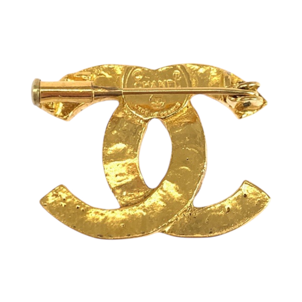 CHANEL Brooch plating gold Brooch COCO Mark rhinestone Women