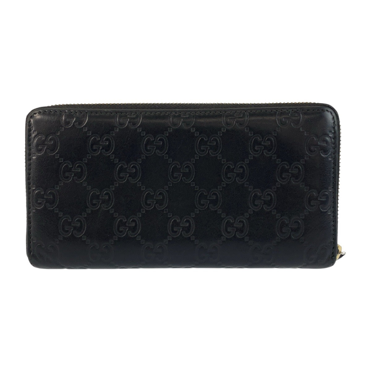 GUCCI Long Wallet Purse 112724 leather Black GoldMetal Long Wallet Purse Guccisima Women