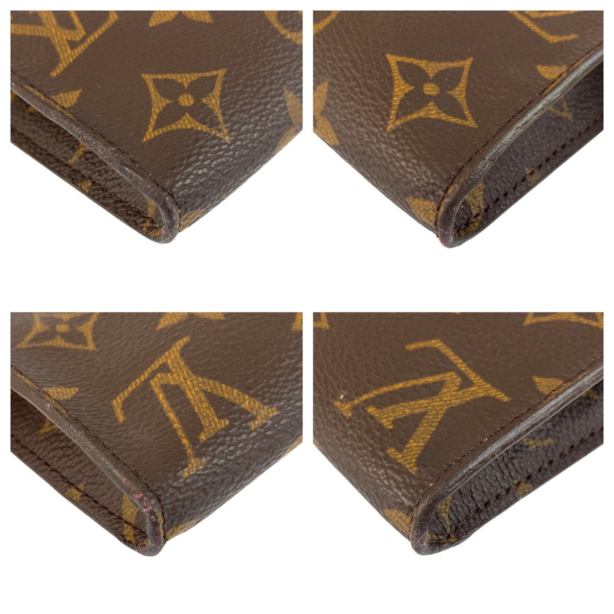 LOUIS VUITTON Pouch M51970 PVC Brown Gold Metal Pouch pouch Monogram Pochette Compact Tool Women