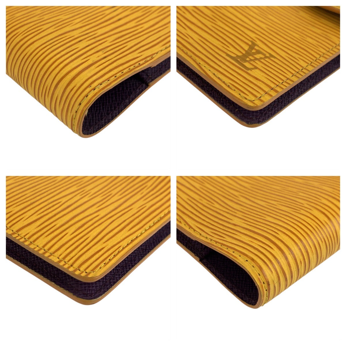 LOUIS VUITTON Notebook cover R20059 leather Tassili Yellow GoldMetal Epi Agenda PM Women