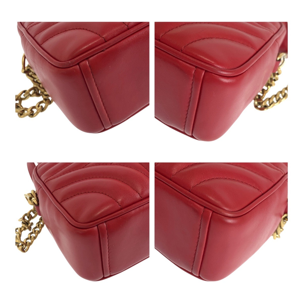 PRADA Shoulder Bag 1BH084 leather Red Gold Metal Diagram logo