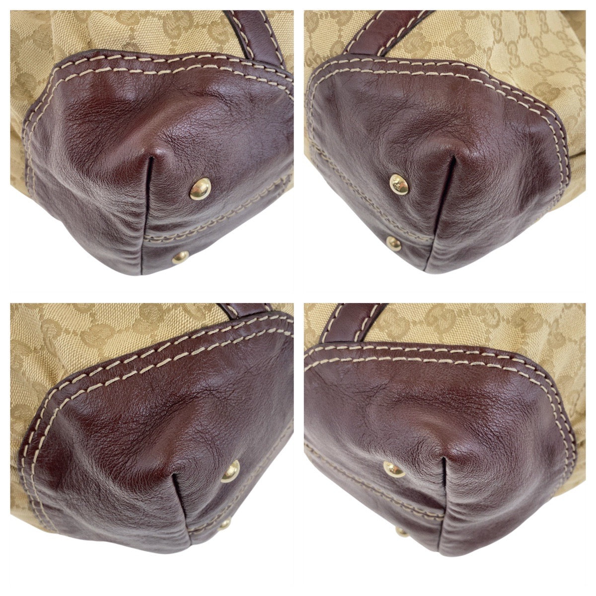 Gucci GG Canvas Leather Handbag