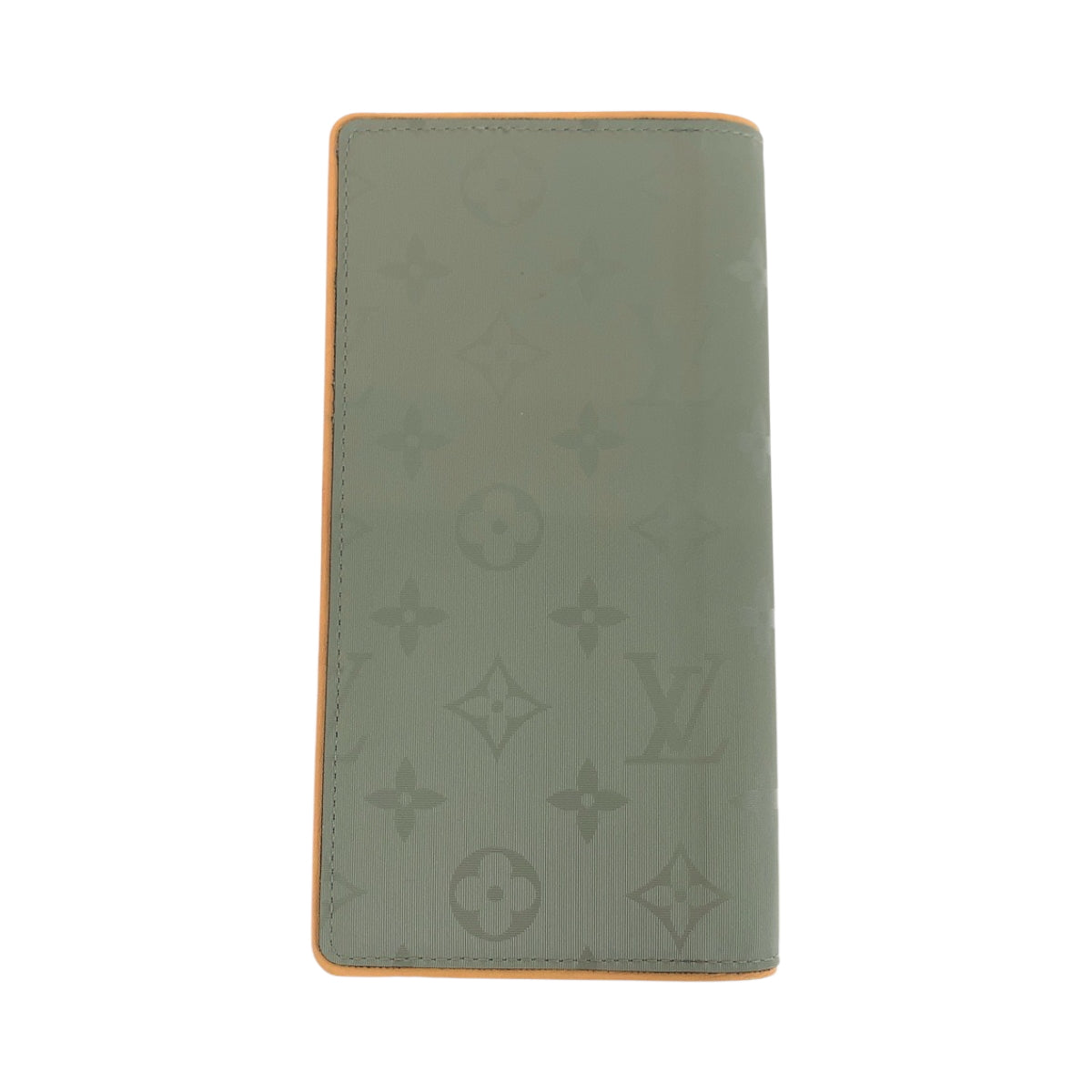 LOUIS VUITTON Long Wallet Purse M63236  leather Gray Brown SilverMetal Monogram titanium Portefeuille Braza