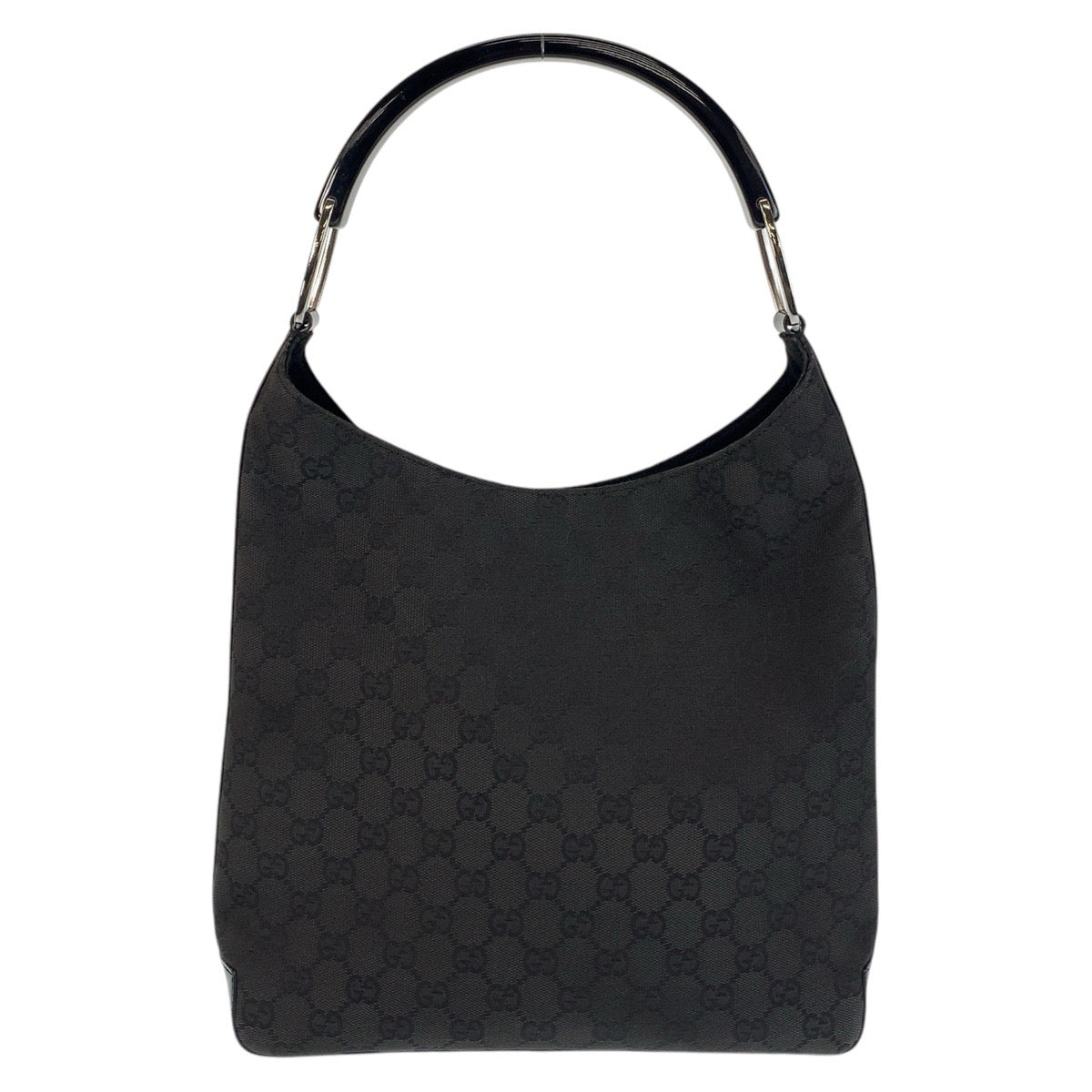 GUCCI Shoulder Bag 001 3752 GG canvas Black SilverMetal