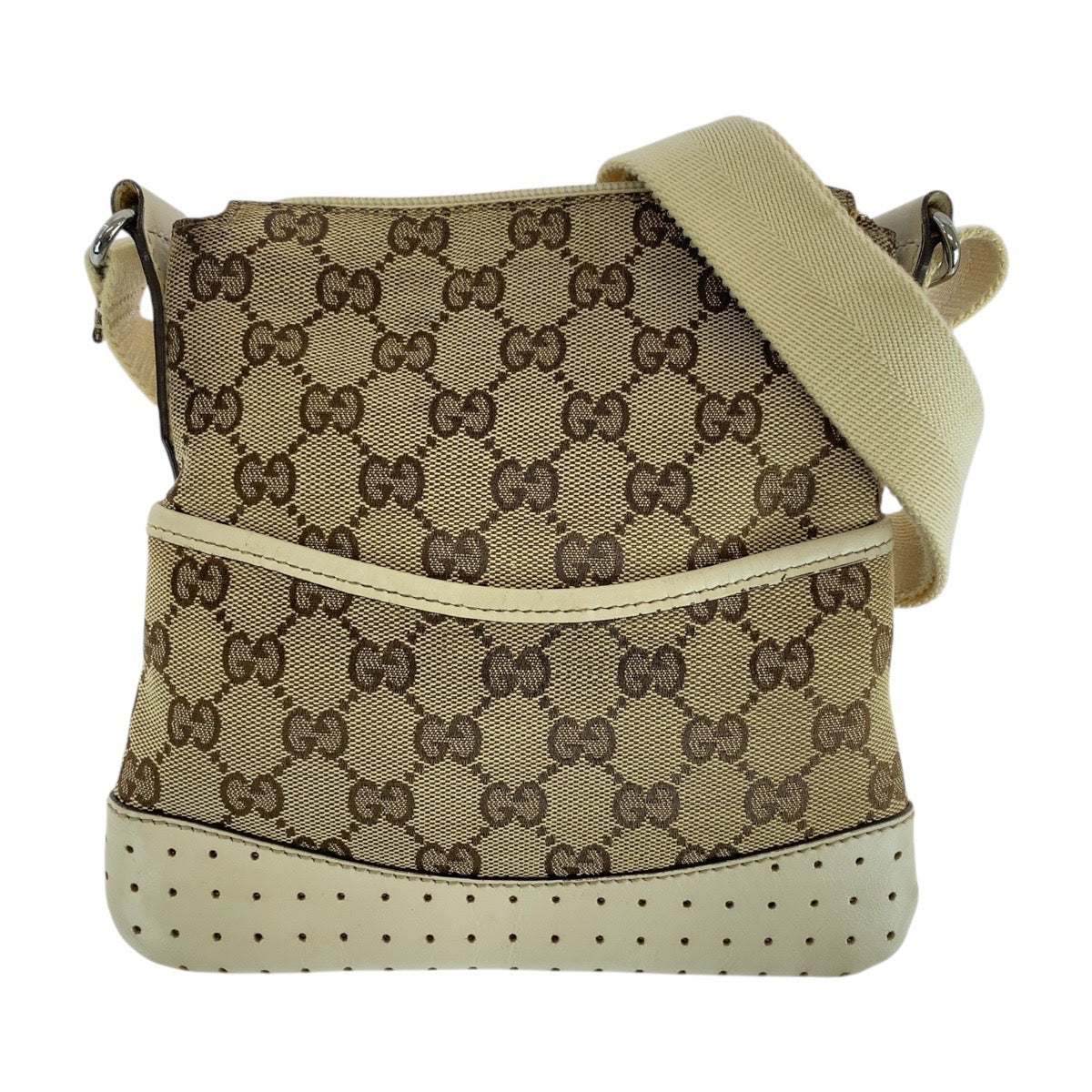 Gucci GG Canvas Leather Shoulder Bag