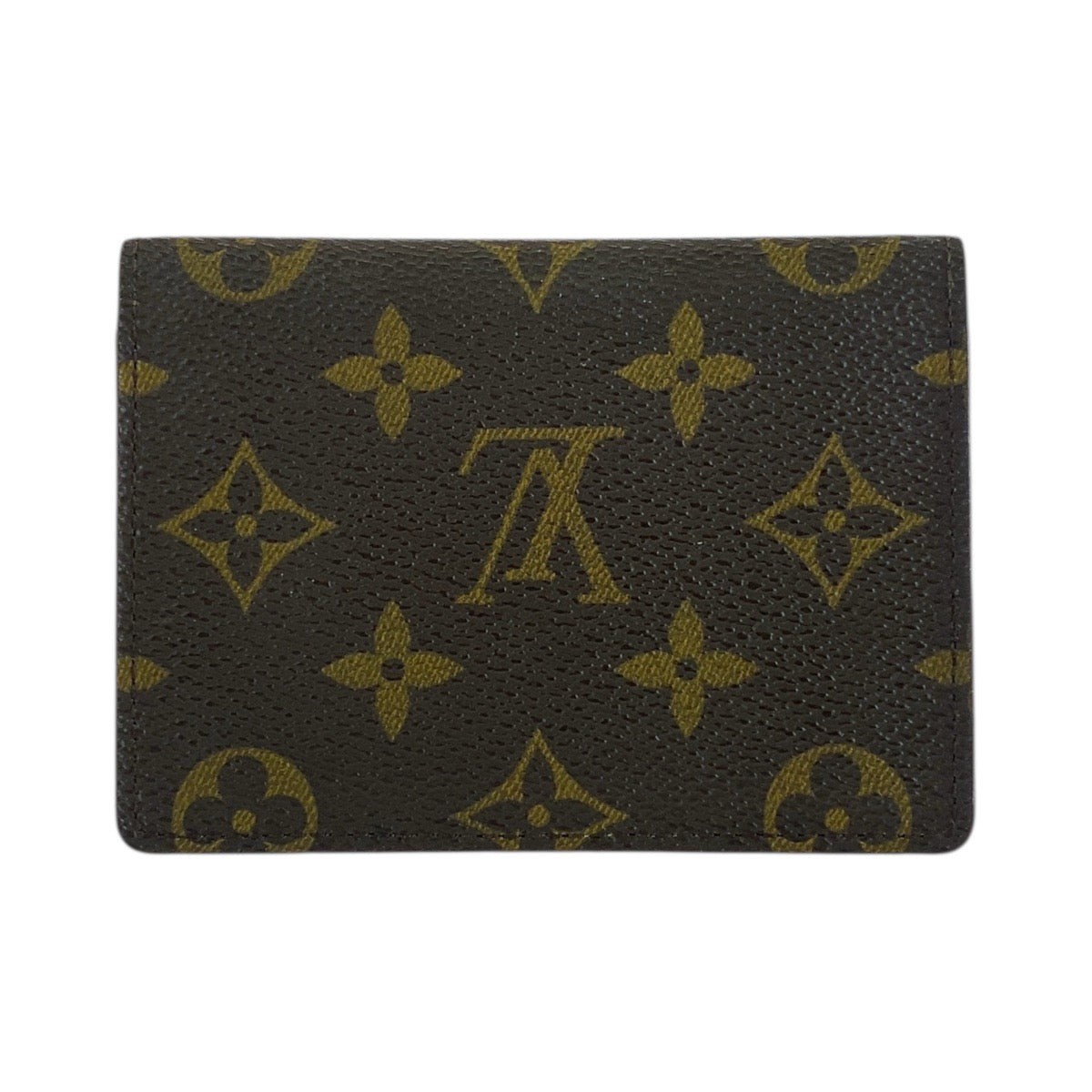 LOUIS VUITTON Pass case M60533 PVC Brown Monogram Porte Cartes Vertical