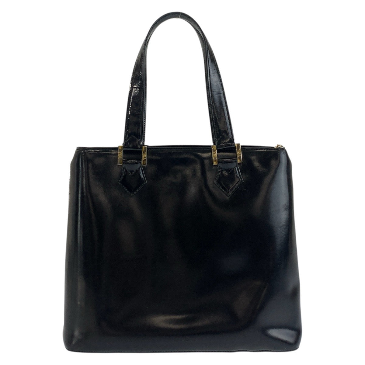 Yves Saint Laurent Handbag leather Black GoldMetal YSL