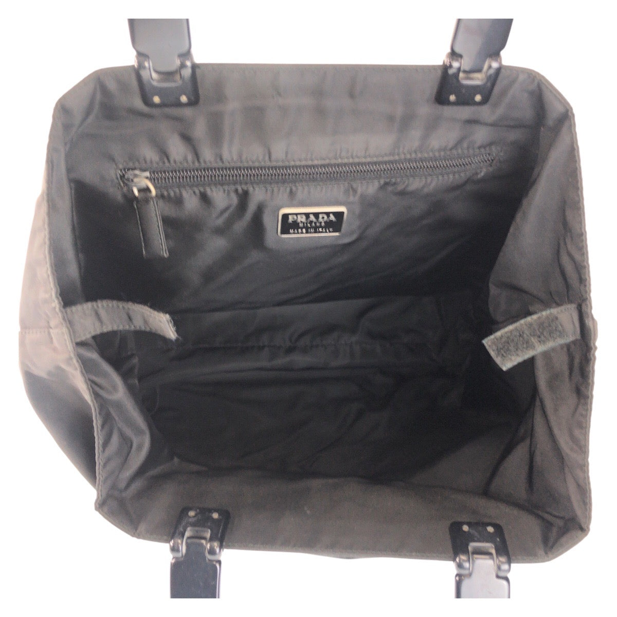 PRADA Tote Bag Nylon Black black Test Triangle With logo