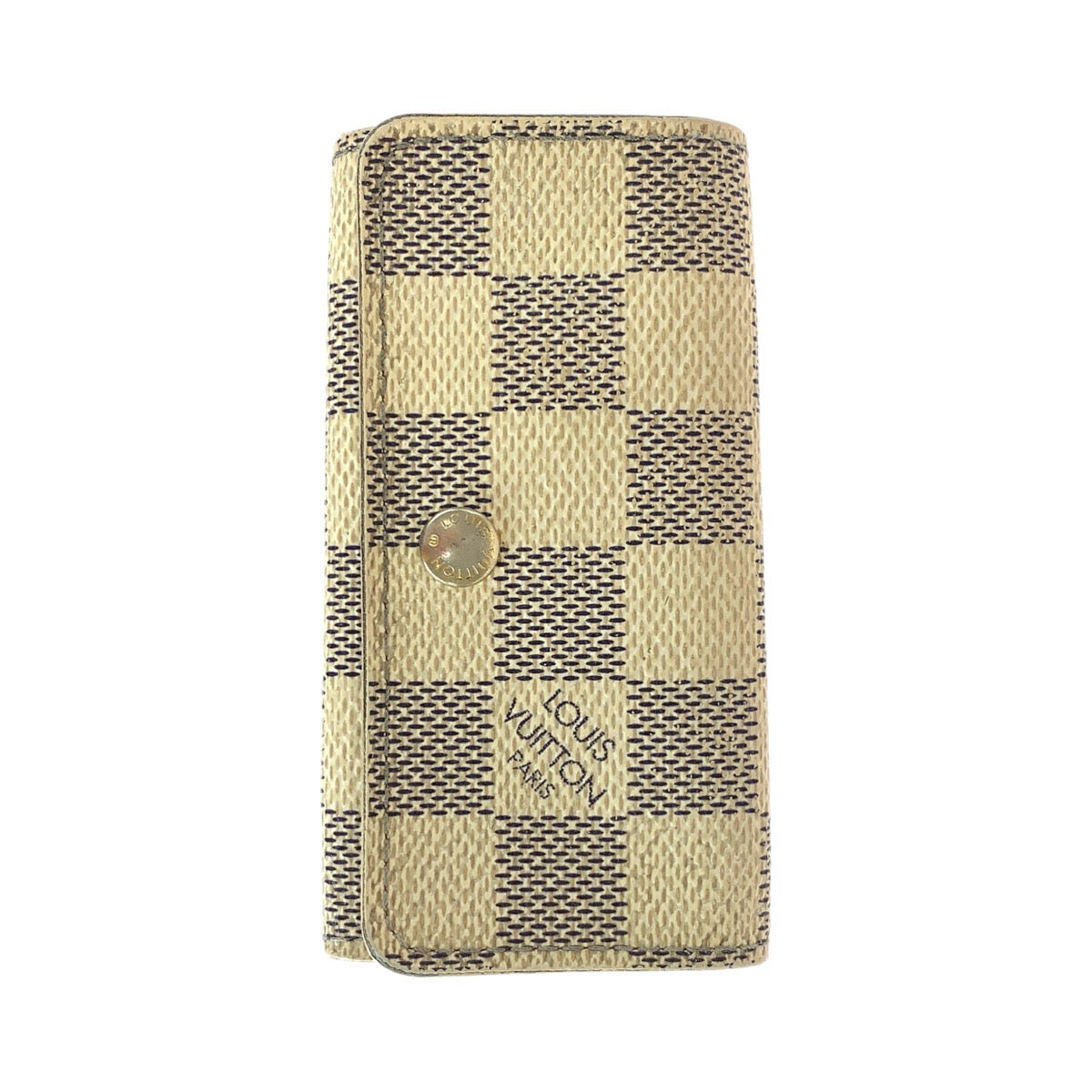 LOUIS VUITTON Key case Key holder N60386 PVC White gray Damier Azur Multicles4