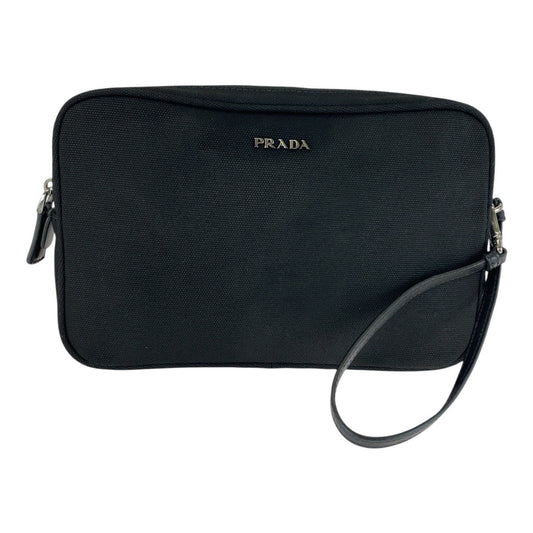Prada Canvas/Leather Clutch Bag