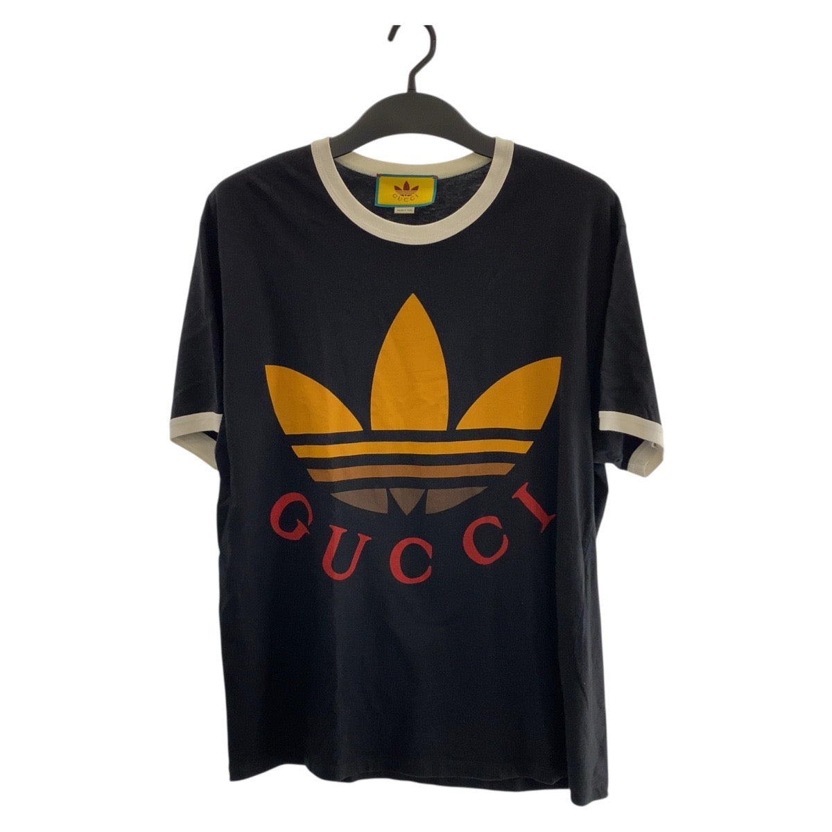 GUCCI Short sleeve T-shirt 727694 cotton Black Red Brown GUCCI × adidas XL