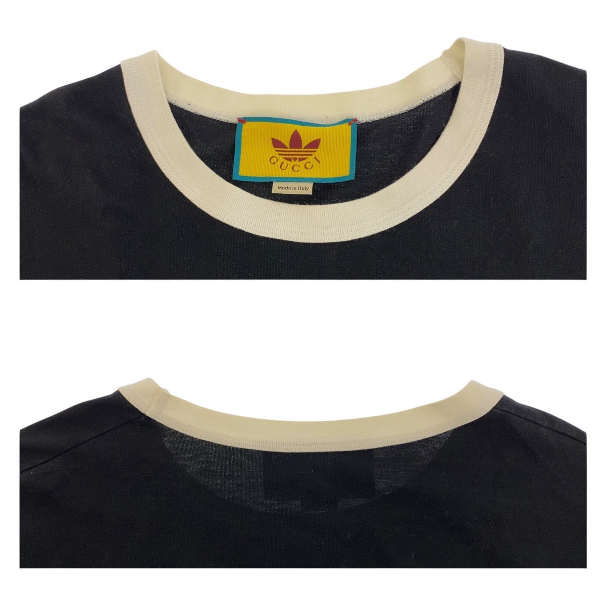 GUCCI Short sleeve T-shirt 727694 cotton Black Red Brown GUCCI × adidas XL