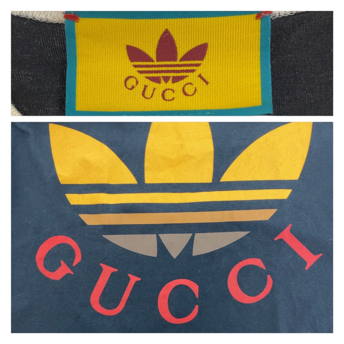 GUCCI Short sleeve T-shirt 727694 cotton Black Red Brown GUCCI × adidas XL