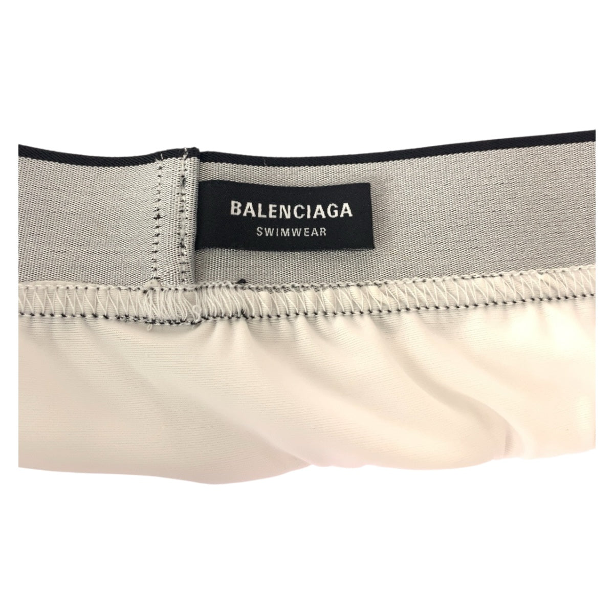 BALENCIAGA Shorts 698317 4C0B4 polyester White black Logo mesh shorts L