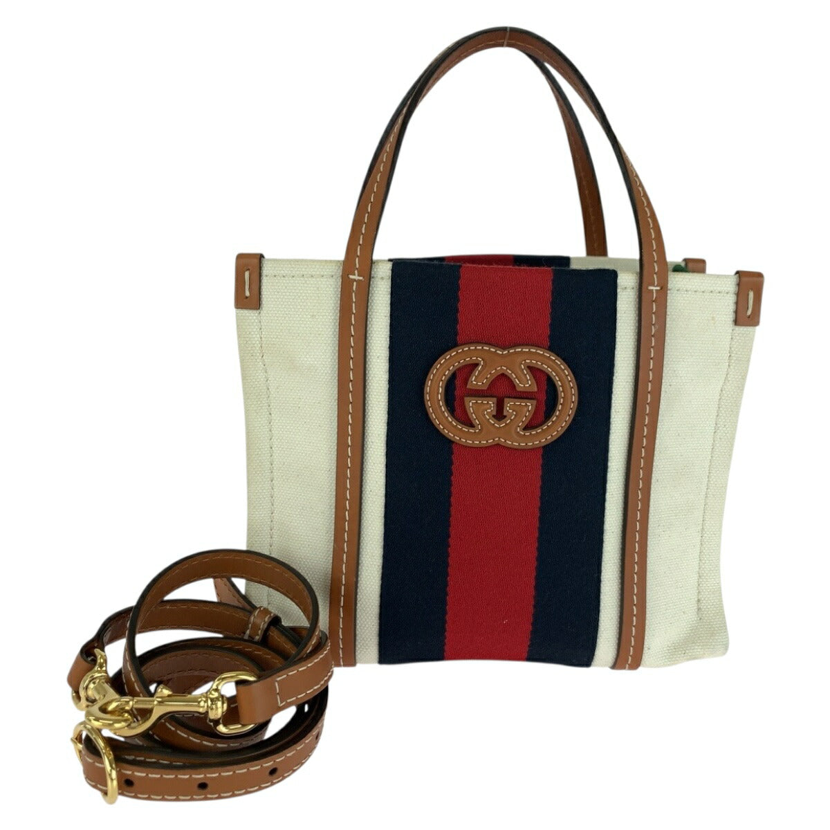 Gucci Interlocking Canvas 2way Bag
