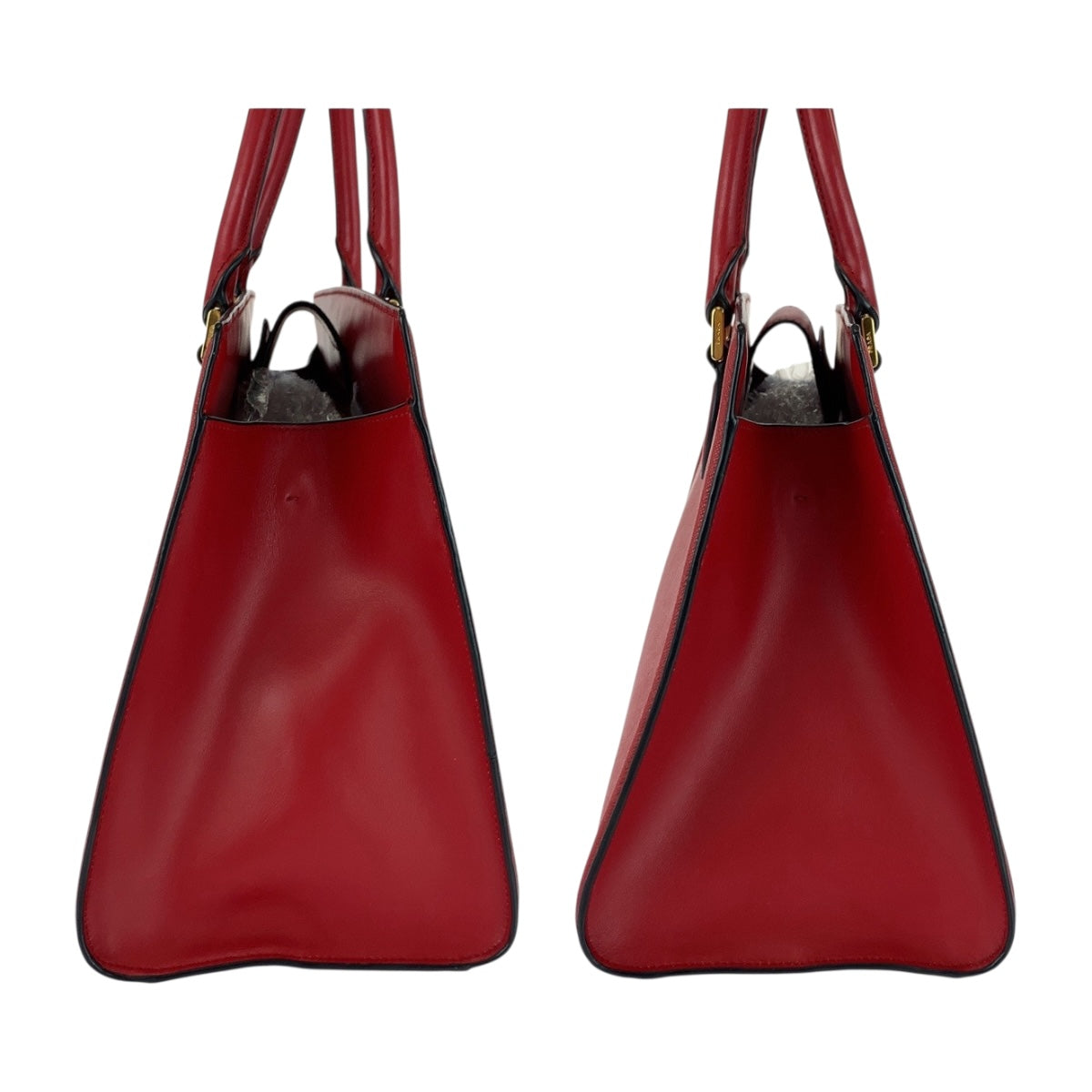 PRADA Handbag 1BA118 leather Red Gold Metal Safiano