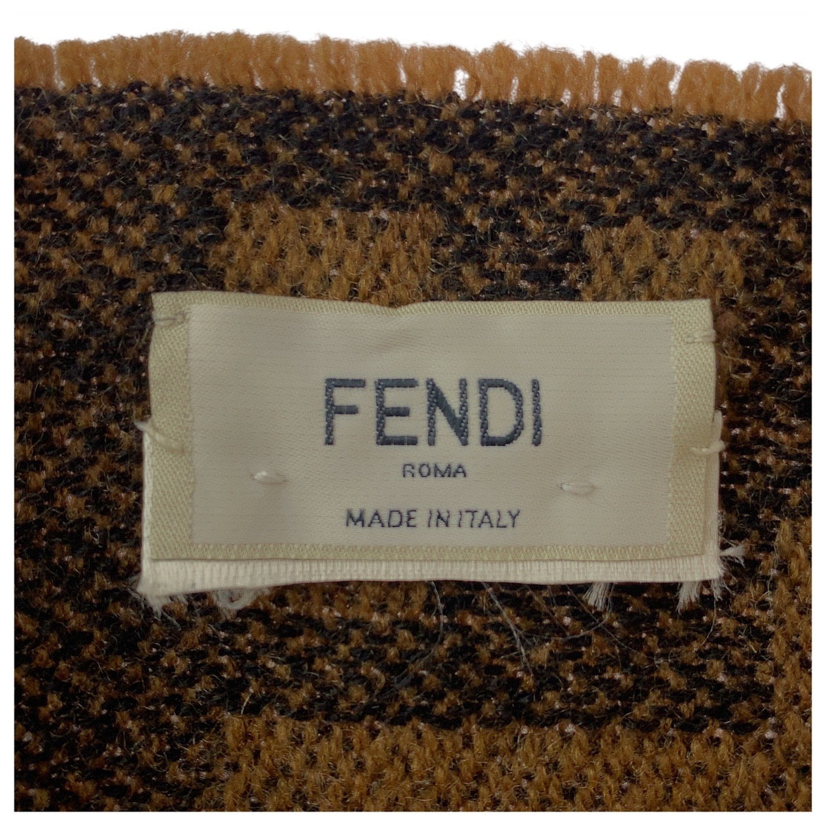 FENDI Stall wool Brown Zucca No Size (See Description)