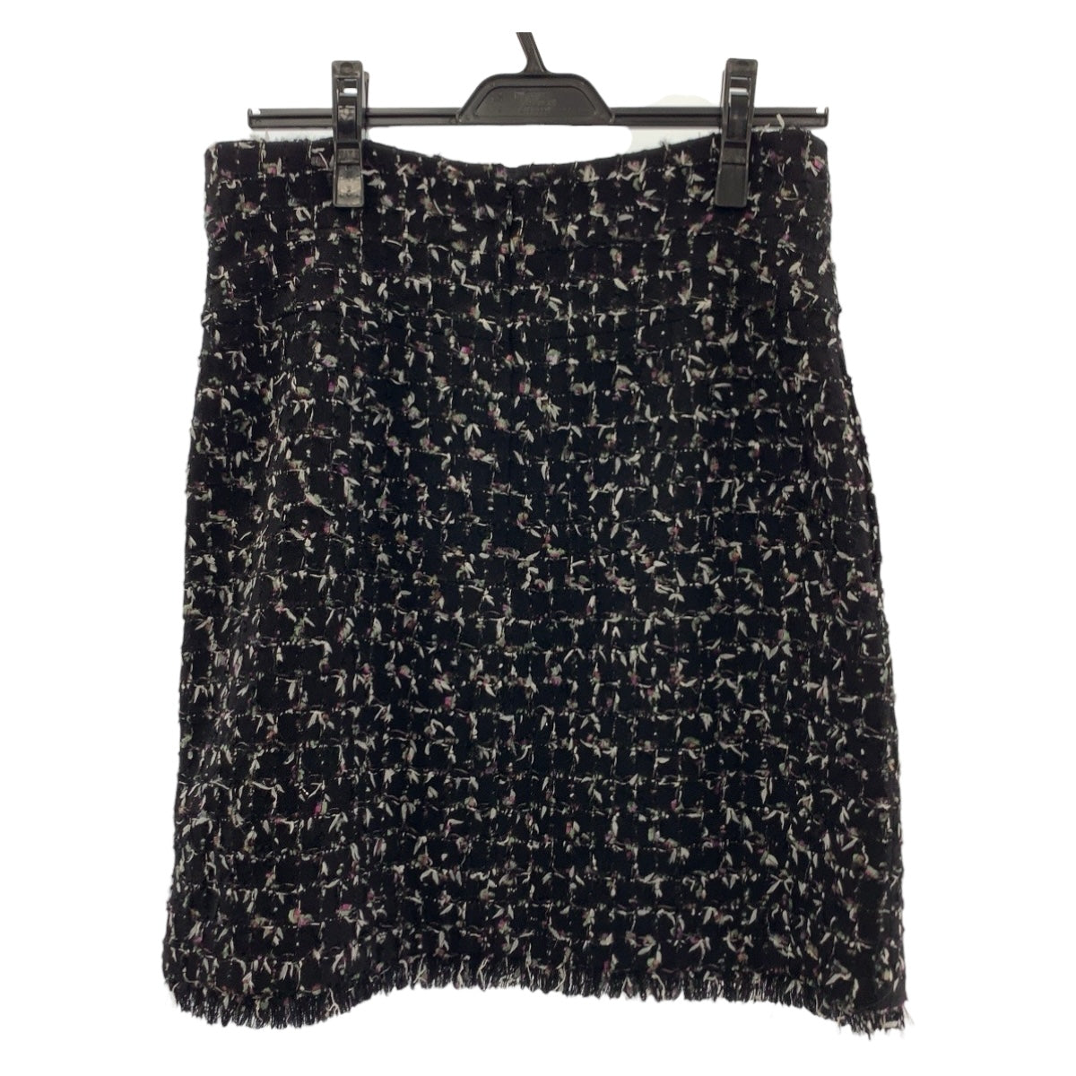 CHANEL skirt P29310V19329 wool Black Pink Black Metal tweed COCO Mark 38