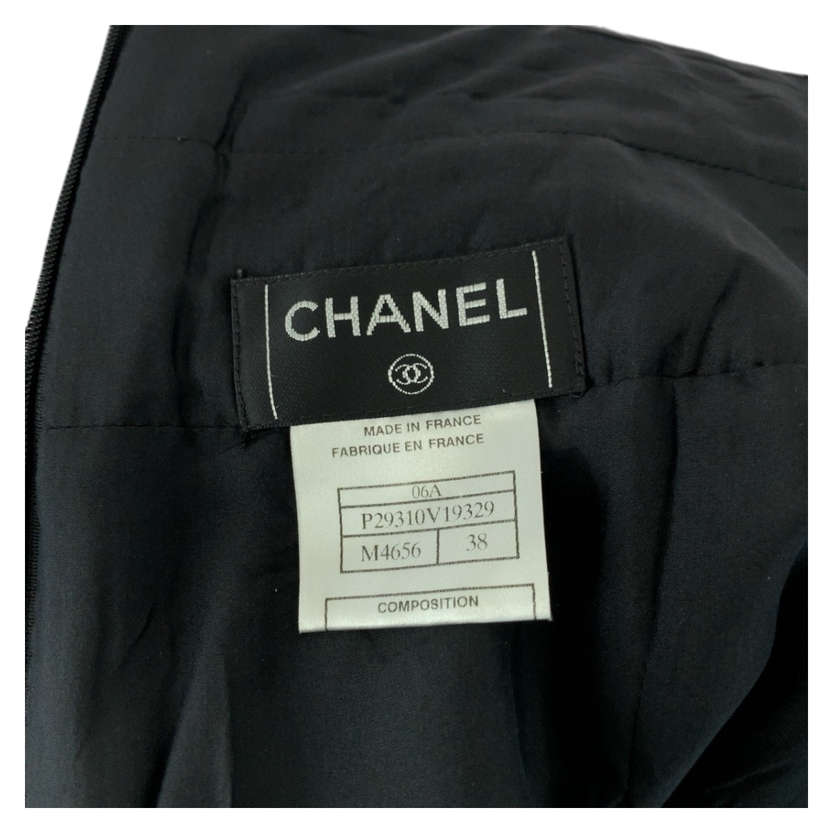 CHANEL skirt P29310V19329 wool Black Pink Black Metal tweed COCO Mark 38