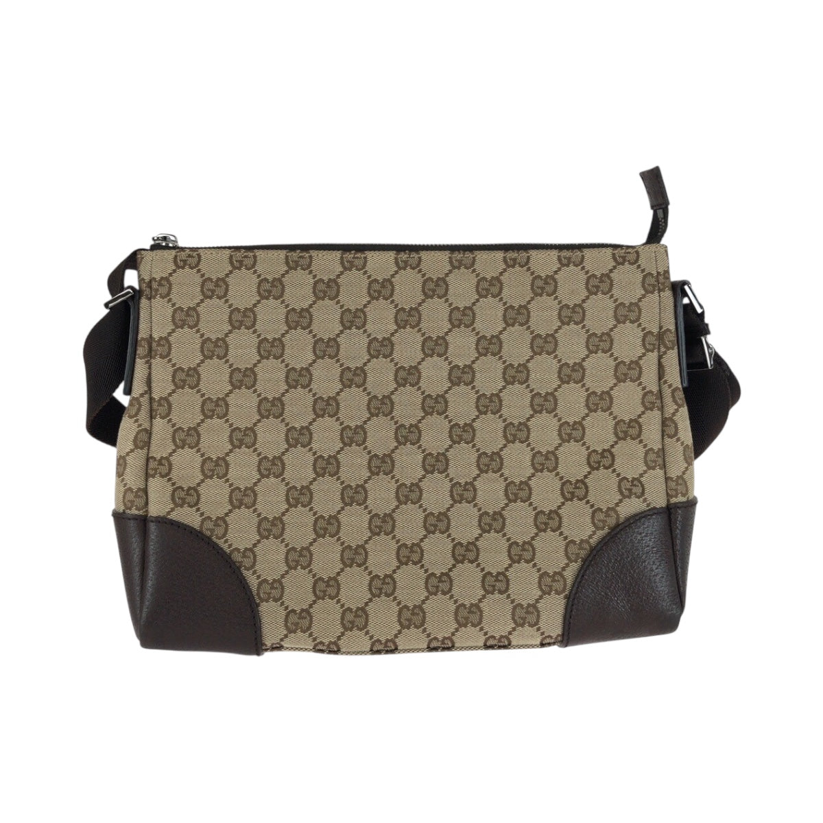 GUCCI Shoulder Bag 114273 GG canvas Beige Brown SilverMetal