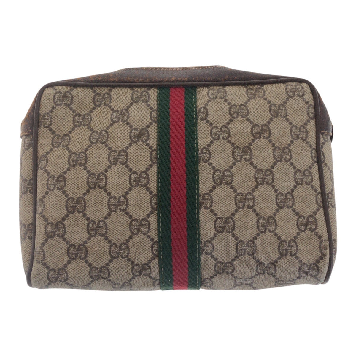 GUCCI Clutch bag 不鮮明 GG Supreme Canvas Beige Brown Gold Metal Sherry Line Old Gucci