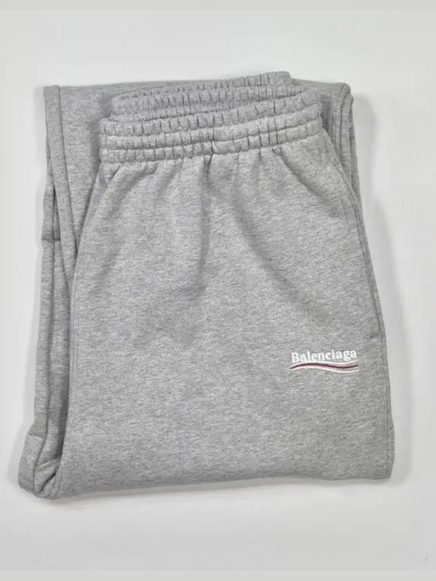 Luxury Balenciaga Trending 2026 Logo Training Jogger Pants Gray