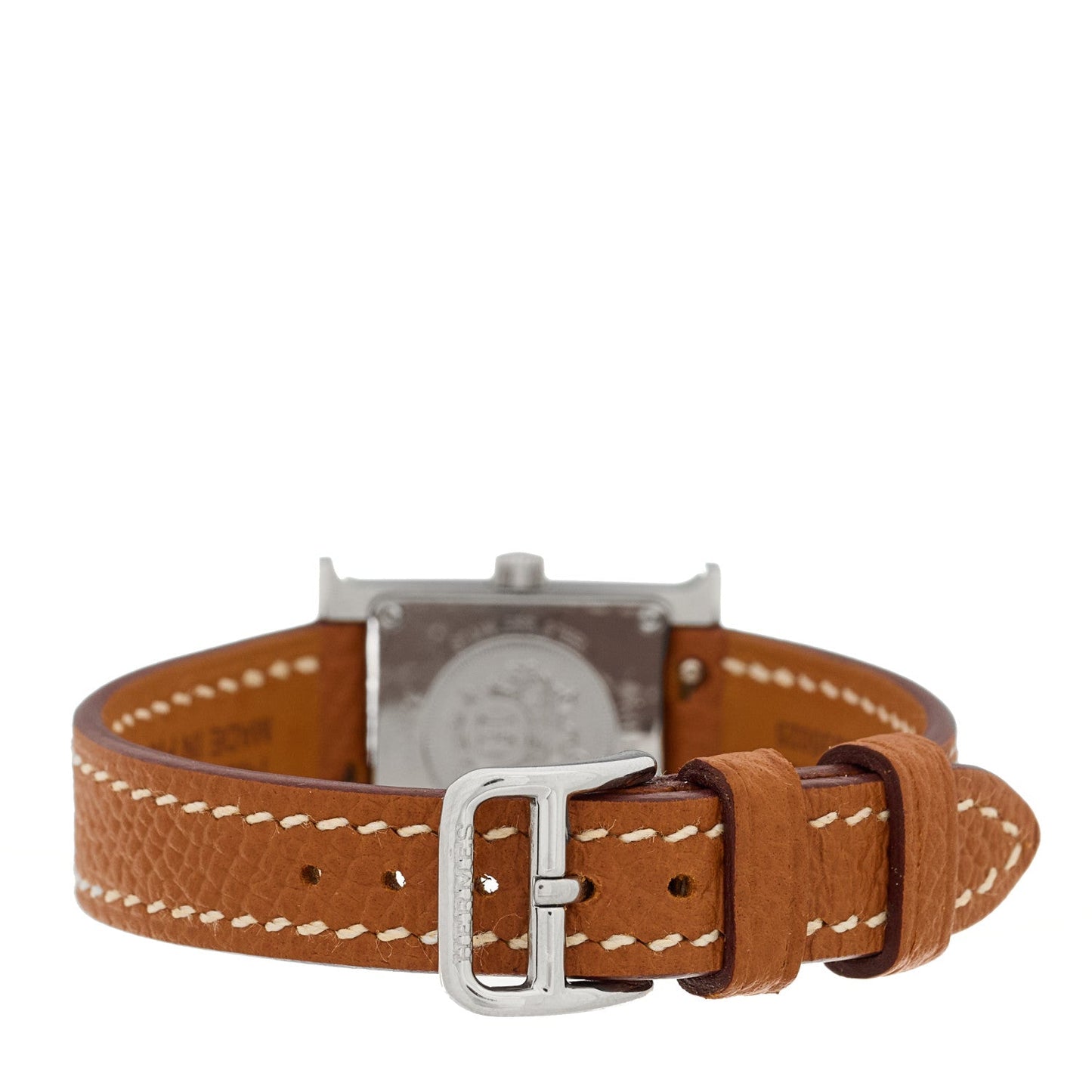 Hermes Stainless Steel Epsom 17.2mm Heure H Hour Quartz Watch Gold
