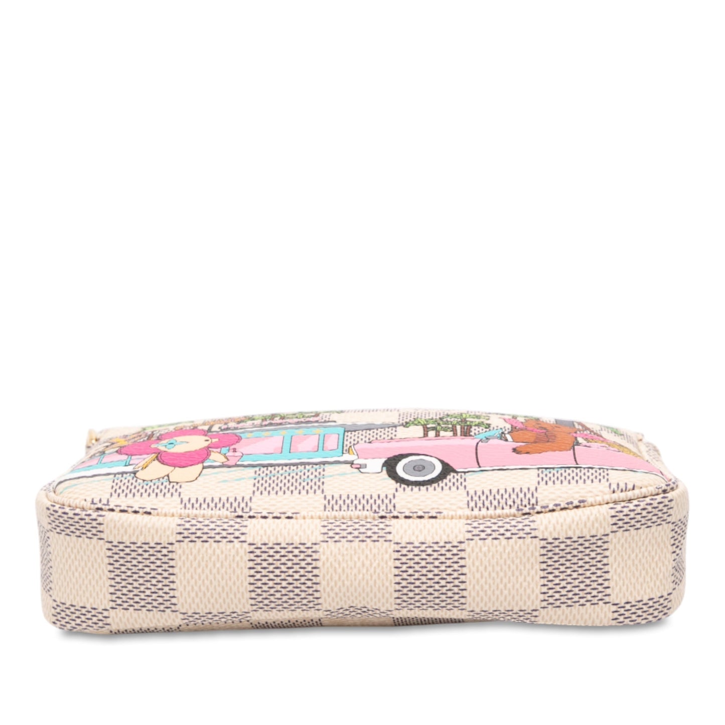 White Louis Vuitton Damier Azur Animation Hollywood Mini Pochette Accessoires Handbag