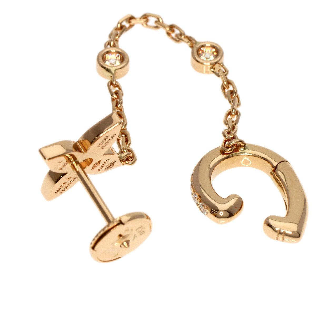 LOUIS VUITTON Pierce 18K Pink Gold gold Ear cuff Ideal Blossom Diamond (single ear)