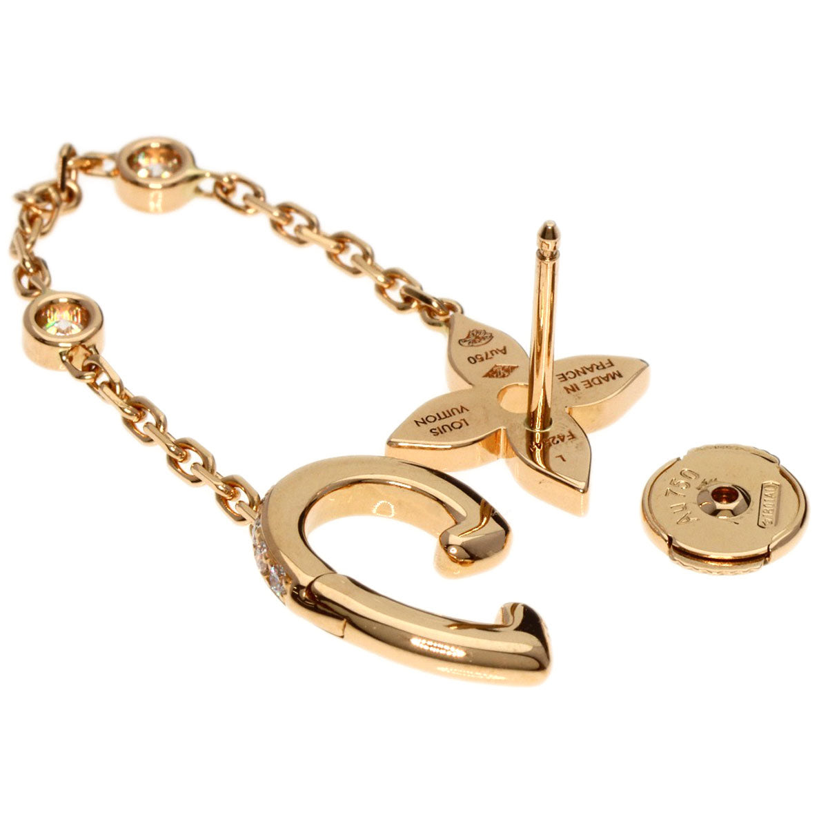 LOUIS VUITTON Pierce 18K Pink Gold gold Ear cuff Ideal Blossom Diamond (single ear)