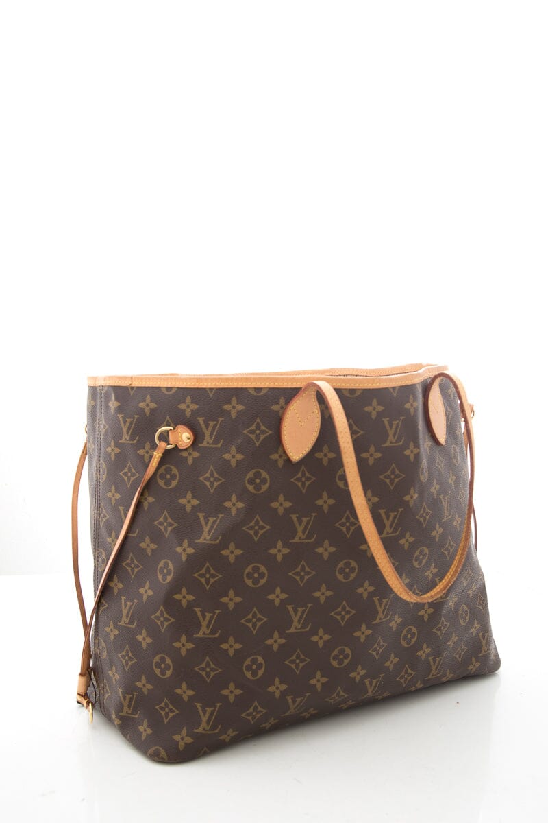 Louis Vuitton 2012 Brown Monogram Neverfull GM Tote